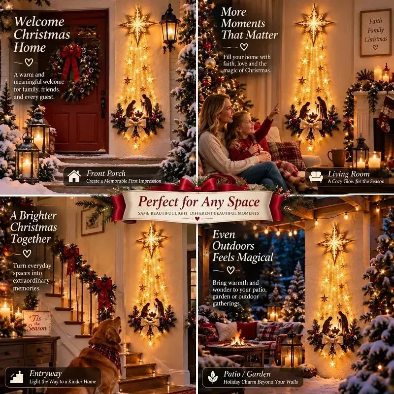 Bethlehem Star of Faith LED Wall Decor