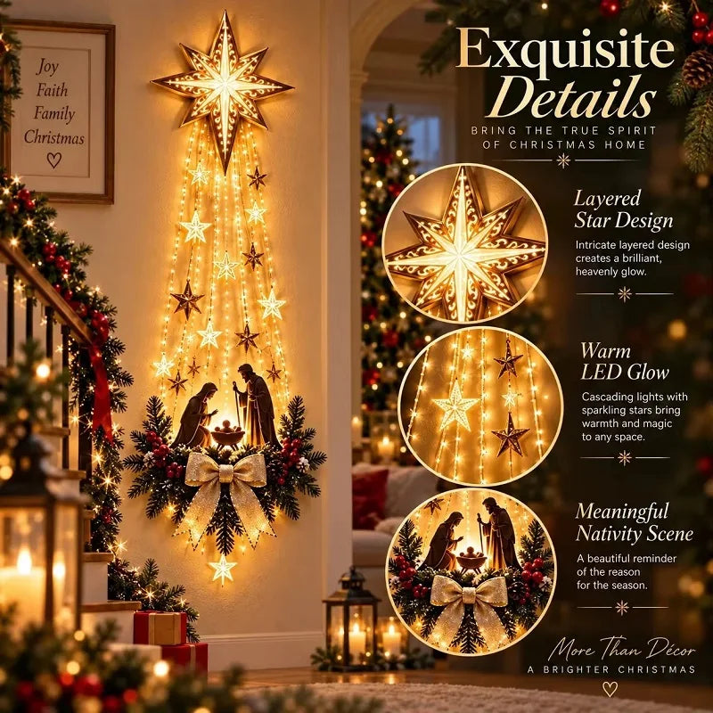 Bethlehem Star of Faith LED Wall Decor