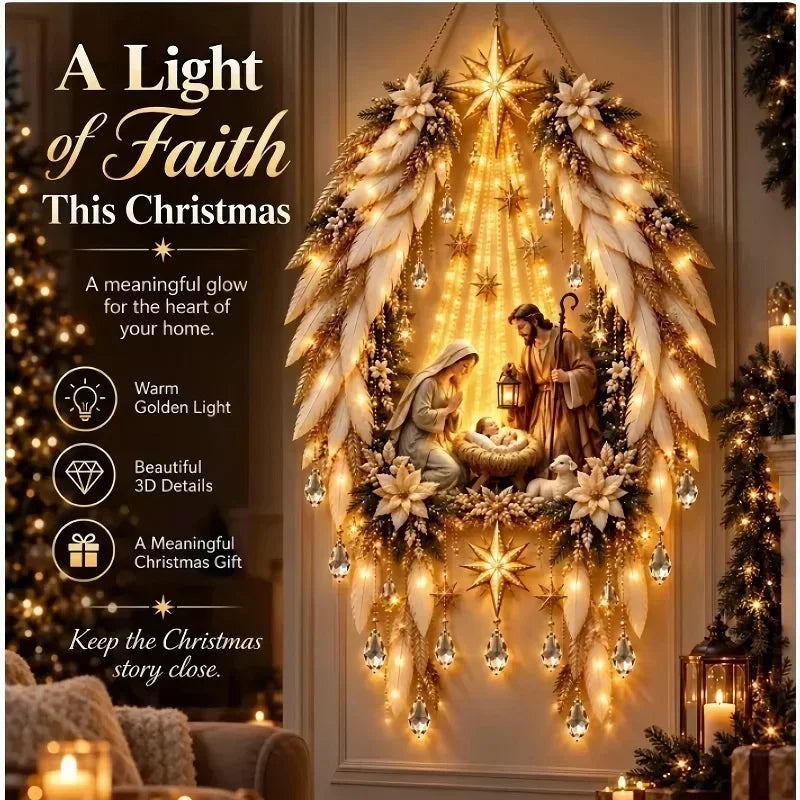Bethlehem Star of Faith LED Wall Decor